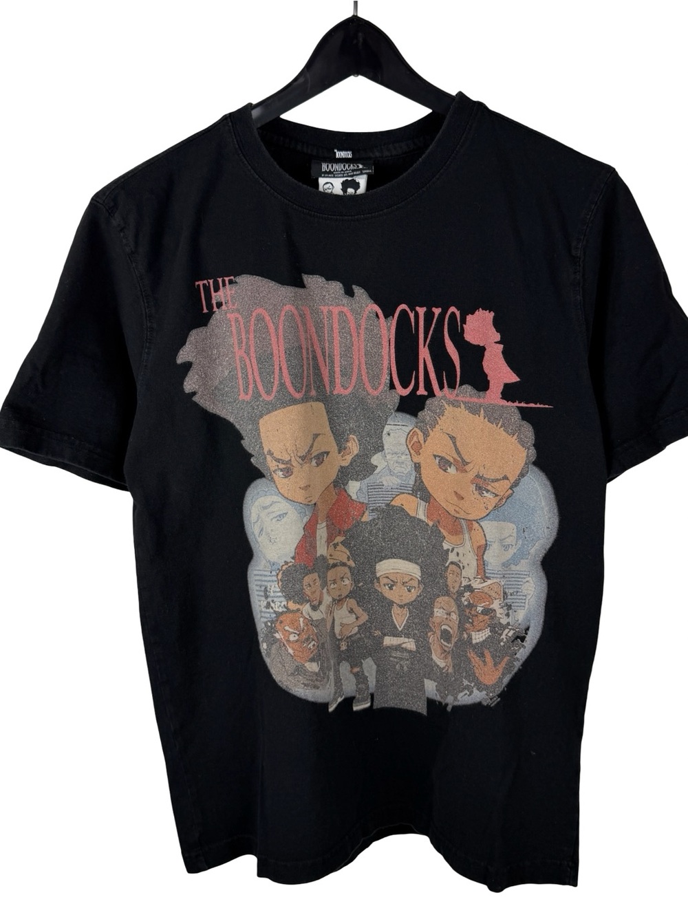 Mens Y2K The Boondocks Cartoon TV Show Promo Graphic Shirt Size M
